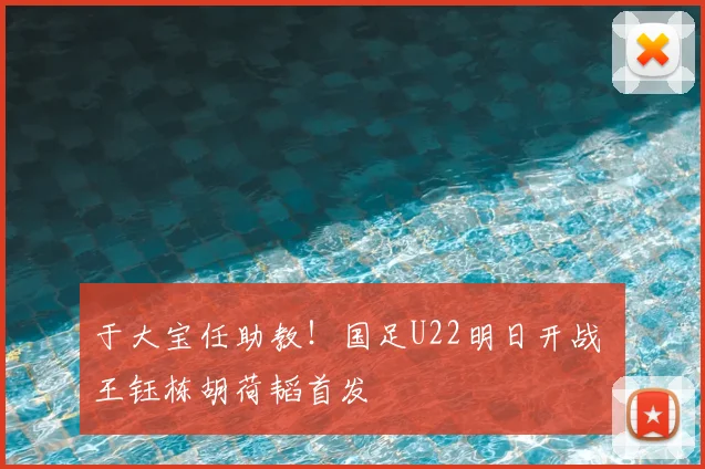 于大宝任助教!国足U22明日开战 王钰栋胡荷韬首发